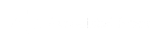 AP Associated Press logo white.